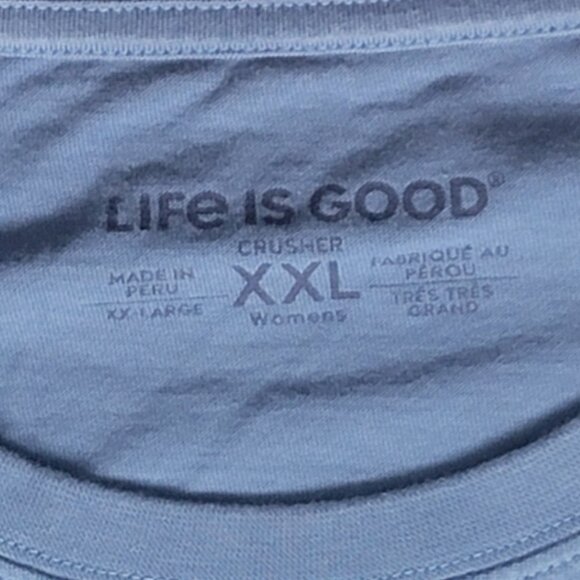 Life Is Good Blue Optimism Superpower Fluffy Snowflake Long Sleeve Tee - XXL - Picture 6 of 6